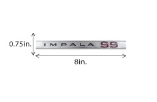 1965 TRUNK MOULDING EMBLEM, "IMPALA SS"